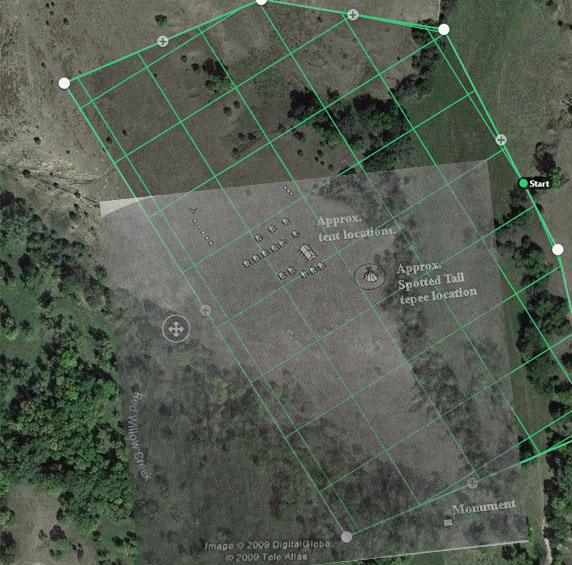 drone grid of Camp Alexis